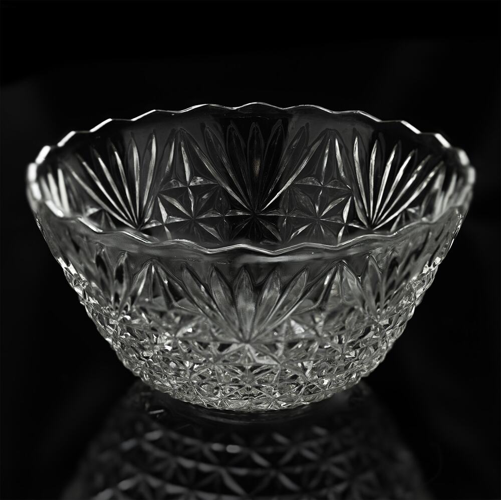 Vintage Centerpiece Bowl w/ Ornate Stand Victorian Revival Scalloped Punch Bowl